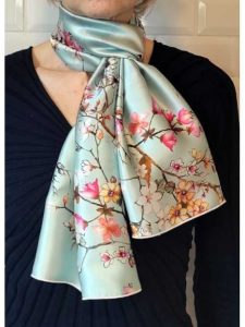 Foulard écharpe en soie pour femme made in France